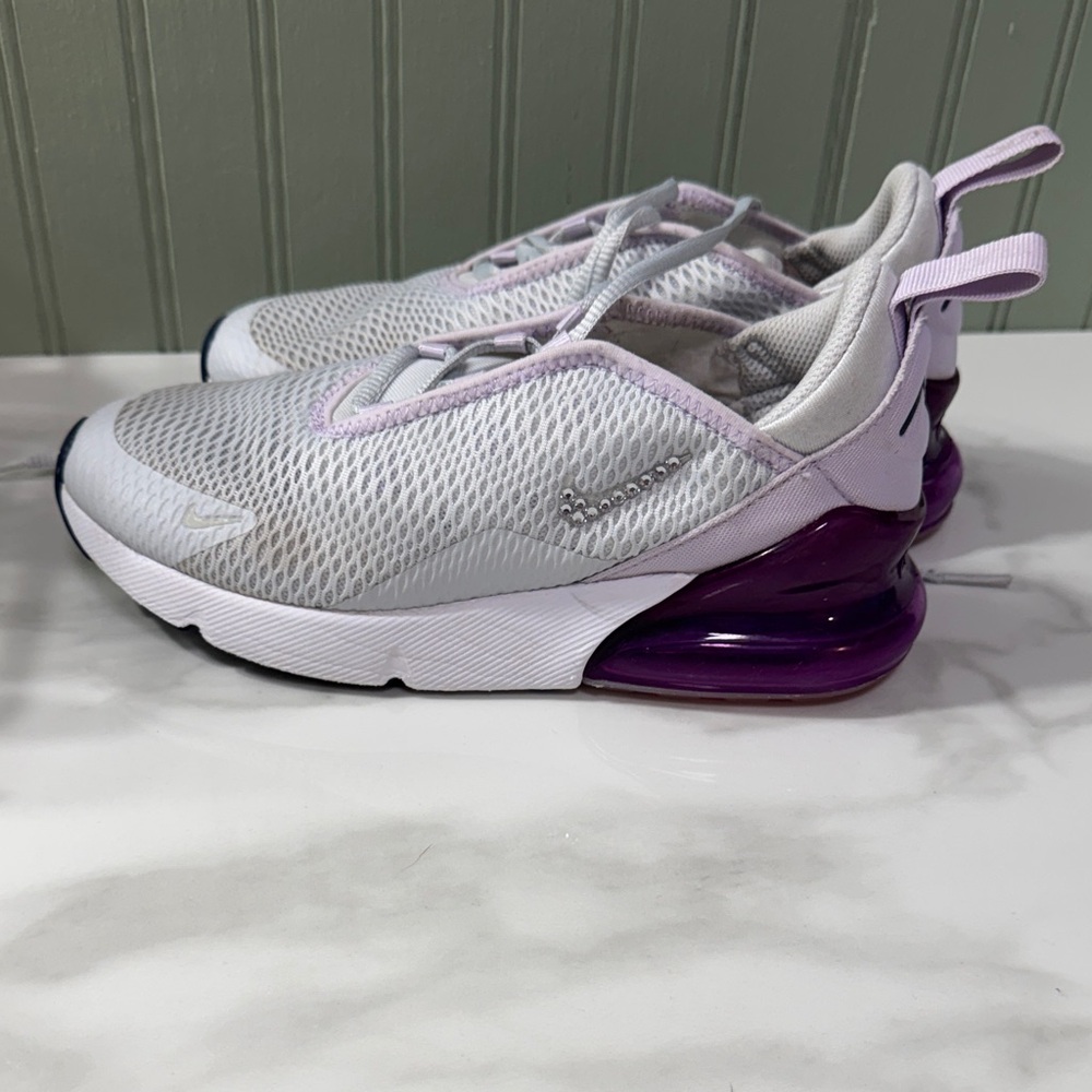 Nike Women's Air Max 270 React Sneakers - White & Light Purple - Picture 5 of 9
